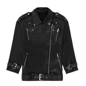 NWT! WeWoreWhat oversized leather jacket